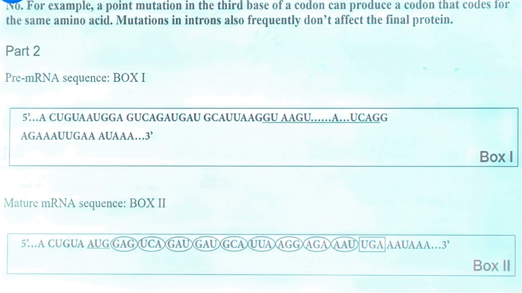 Solved Genetics!! Question 5-7, Box 1 and 2 for the | Chegg.com