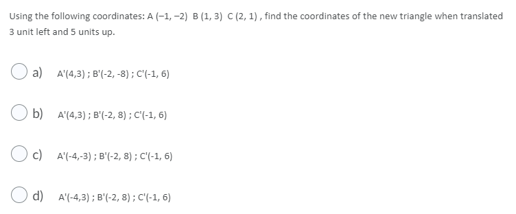 Solved Using The Following Coordinates: A (-1,-2) B(1, 3) | Chegg.com