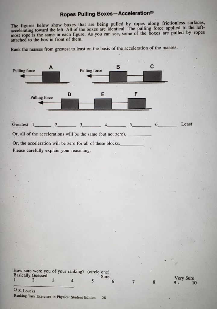 Solved Ropes Pulling Boxes - Acceleration 28 The figures | Chegg.com