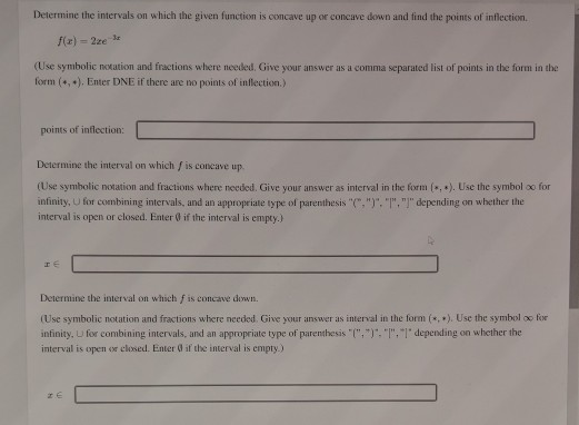 Solved Determine the intervals on which the given function | Chegg.com