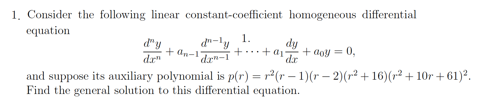 Solved Hello, Please Help Me With This Differential | Chegg.com