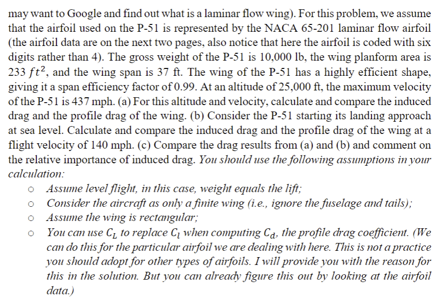Finite wing and induced drag (30 points) The North | Chegg.com
