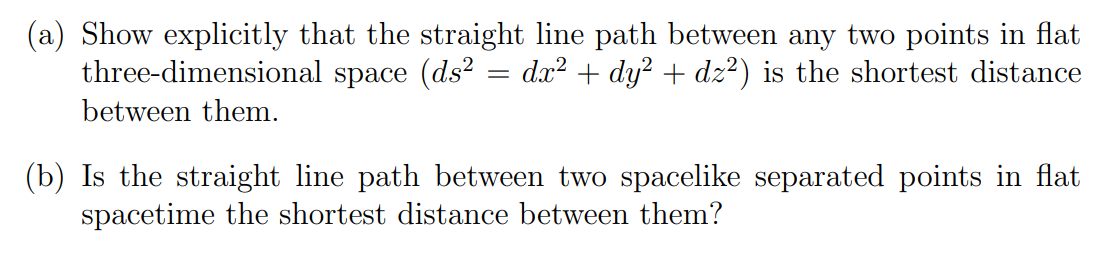 Solved (a) Show explicitly that the straight line path | Chegg.com