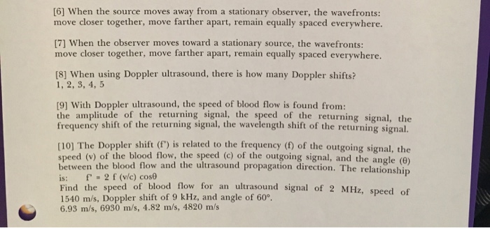 Solved [6] When the source moves away from a stationary | Chegg.com