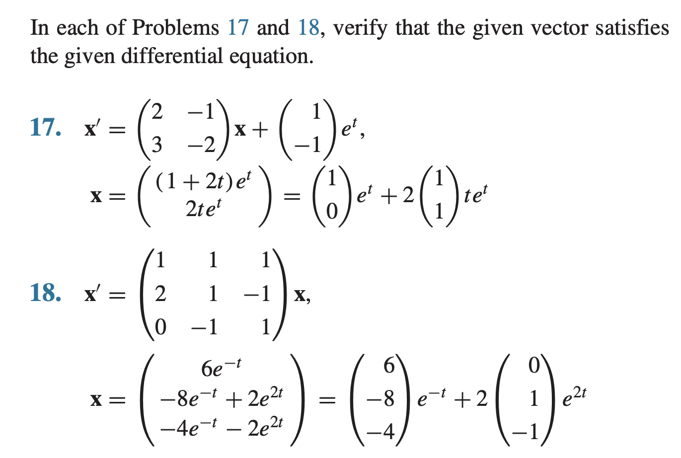 Solved In Each Of Problems 17 And 18 Verify That The Given