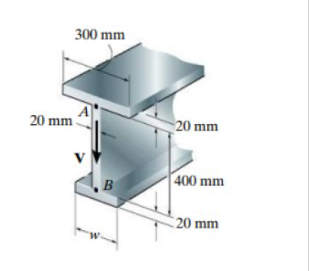 Solved If the wide-flange beam is subjected to a shear of V | Chegg.com