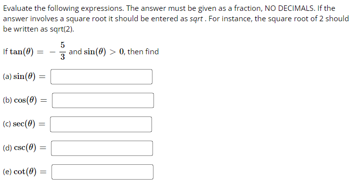 Solved Evaluate the following expressions. The answer must | Chegg.com