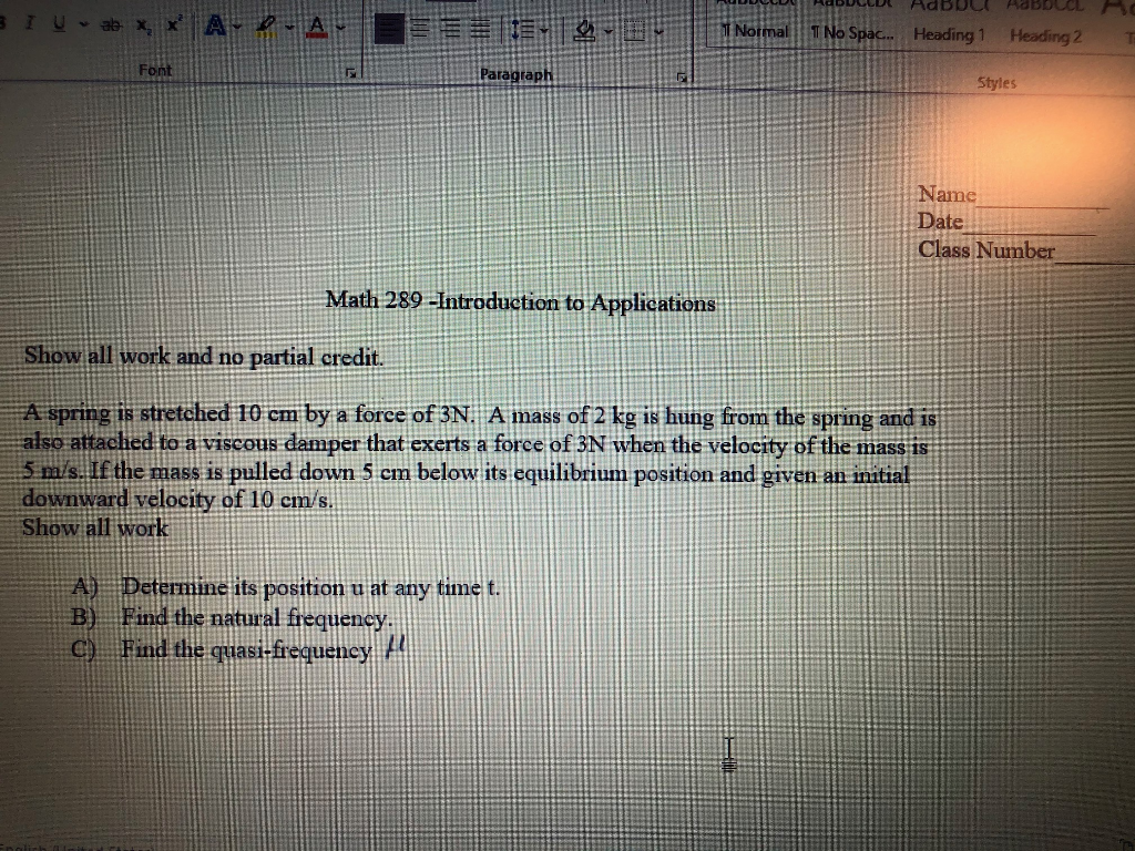 Solved Please show all work neatly and please explain part | Chegg.com