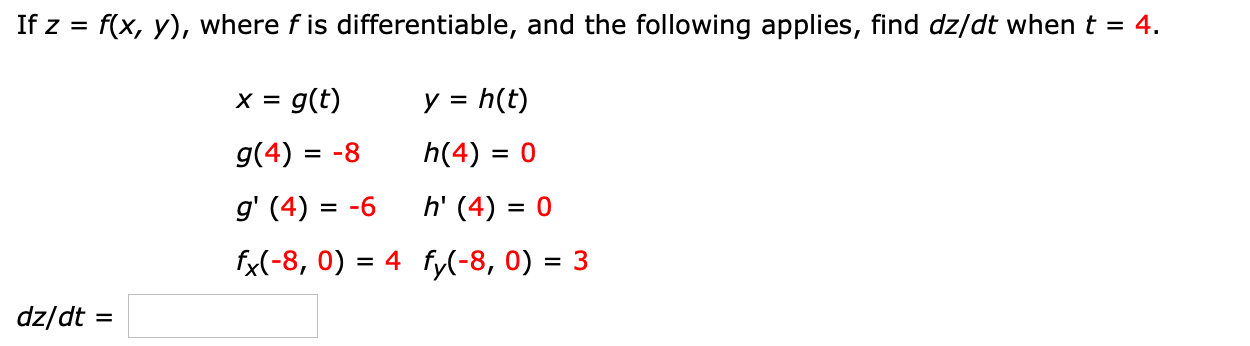 Solved If Z F X Y Where F Is Differentiable And The Chegg Com