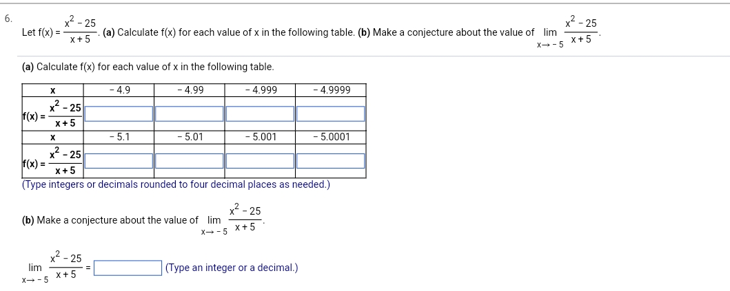 solved-let-f-x-x-5x2-25-a-calculate-f-x-for-each-value-chegg