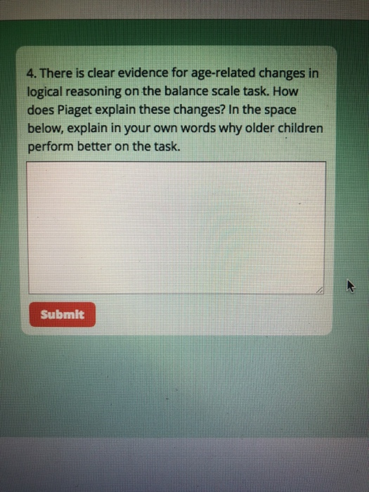 Solved 4. There is clear evidence for age related changes in