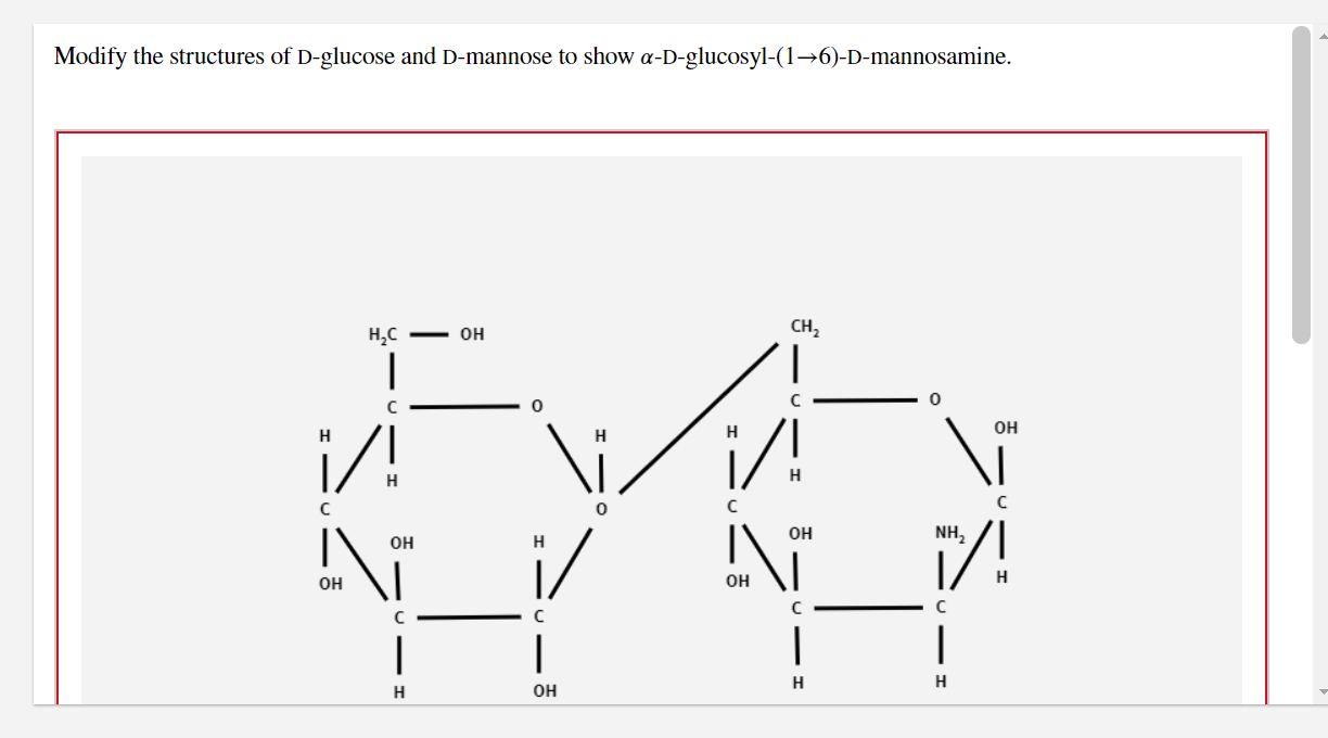 Solved Modify The Structures Of D‑glucose And D‑mannose | Chegg.com