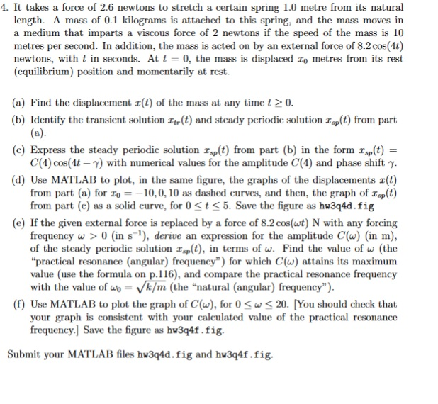 4 It Takes A Force Of 2 6 Newtons To Stretch A Chegg Com   PhpURohz9 