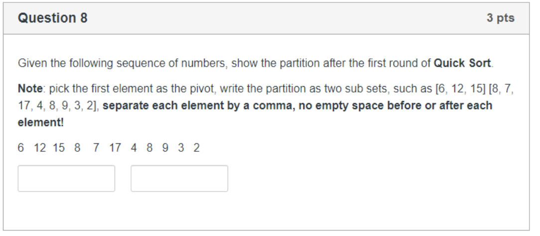 Solved Question 8 3 Pts Given The Following Sequence Of | Chegg.com