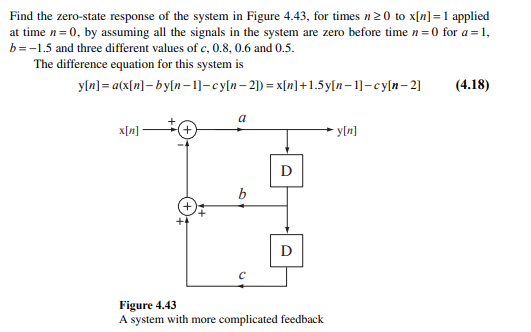Zero State Response Graph Find the zero-state response of the system in Figure | Chegg.com