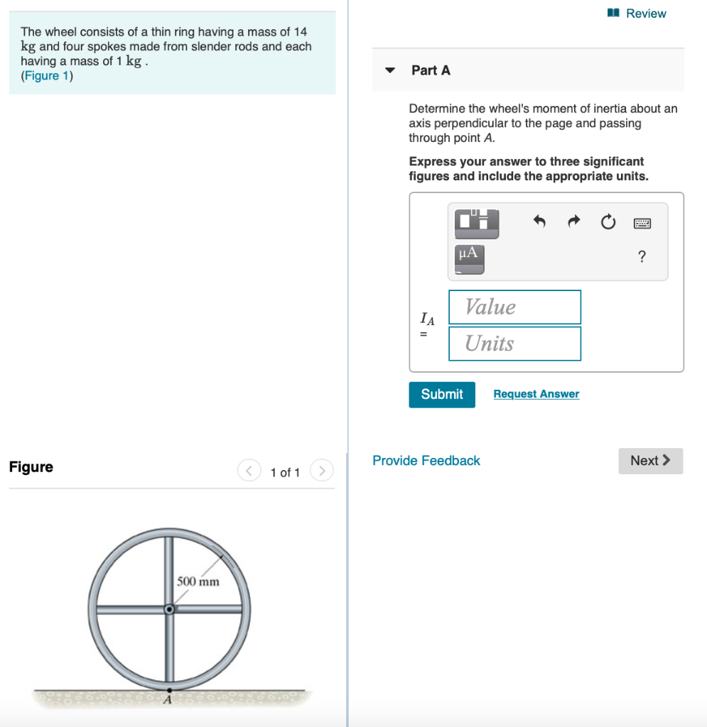 Solved n Review The wheel consists of a thin ring having a | Chegg.com