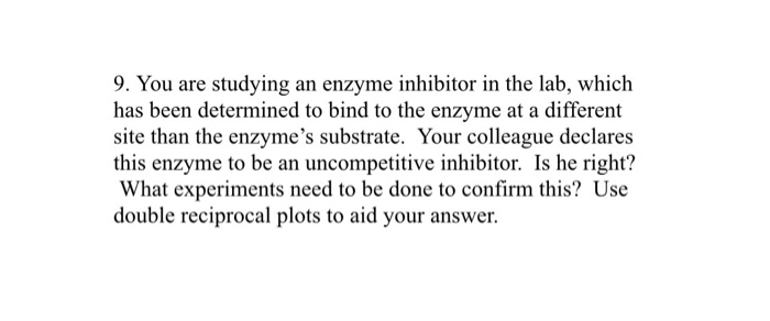 inhibitor and enzyme experiment