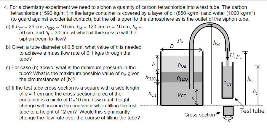 Solved LU,Pa 4. For a chemistry experiment we need to siphon | Chegg.com
