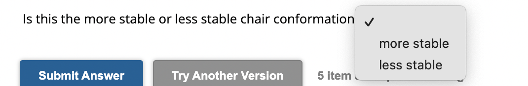 Solved How many substituents in this conformation are | Chegg.com