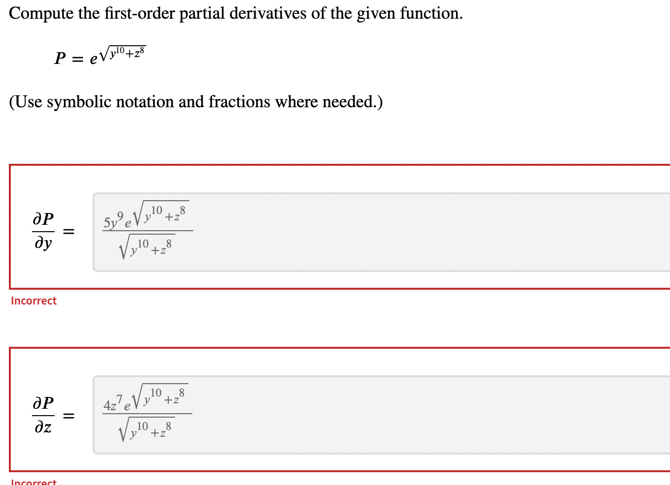 Solved Compute The First Order Partial Derivatives Of The 8405