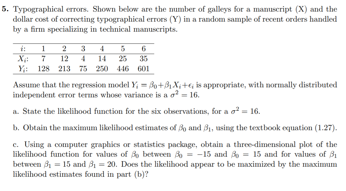 Solved Typographical errors. Shown below are the number of | Chegg.com