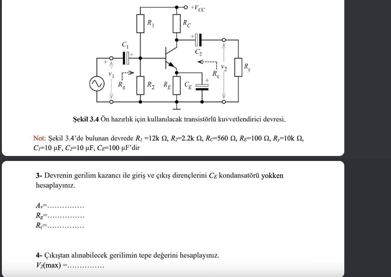 Solved Calculate the voltage gain and the input and | Chegg.com