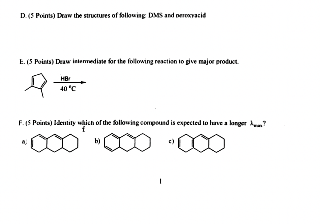 Solved Draw The Structures Of The Following. Identify Which | Chegg.com