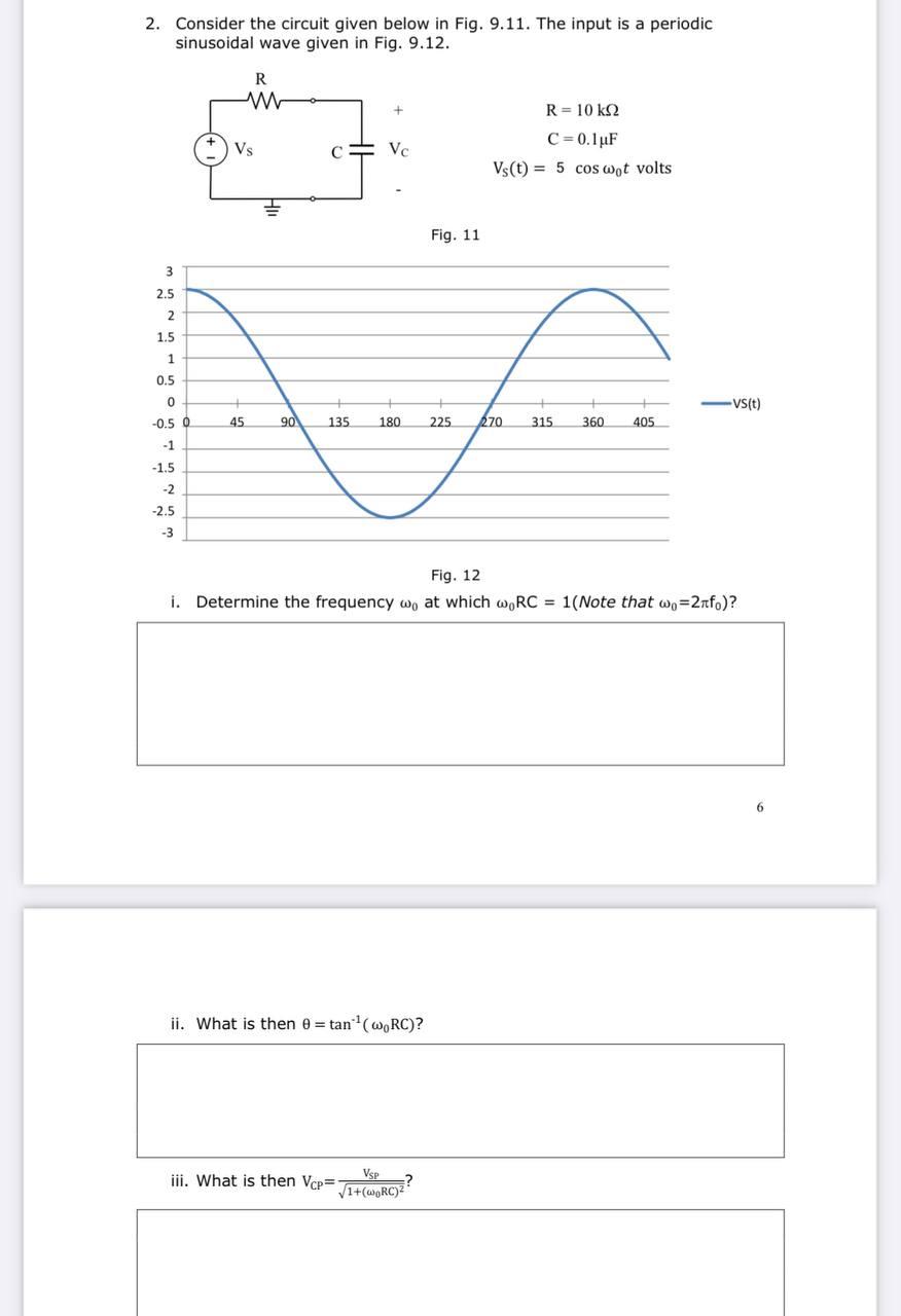 Solved 2. Consider the circuit given below in Fig. 9.11. The | Chegg.com
