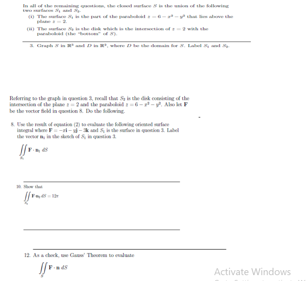 Solved In all of the remaining questions, the closed surface | Chegg.com