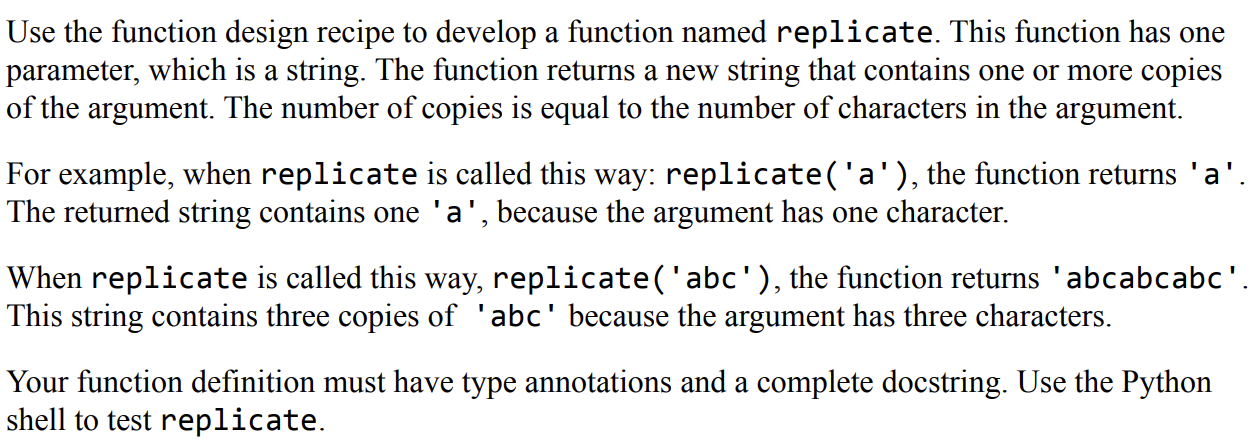 Solved Use the function design recipe to develop a function | Chegg.com