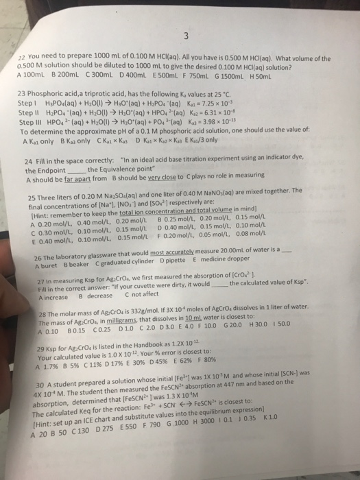 Solved CHML 202 Lab FINAL Spring 2018 Name plotting InP s | Chegg.com