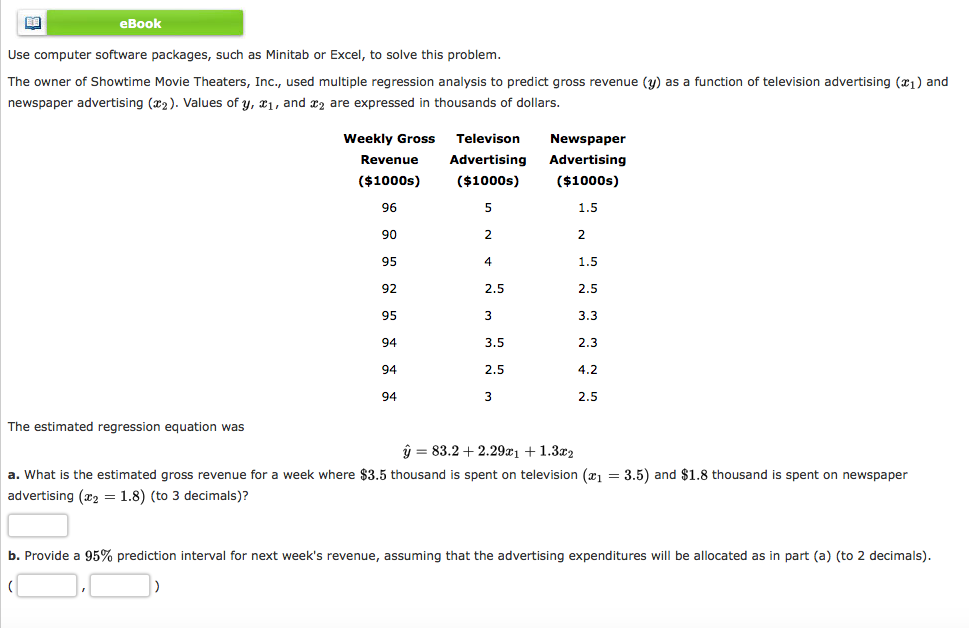 prediction interval multiple regression excel prediction interval multiple regression excel