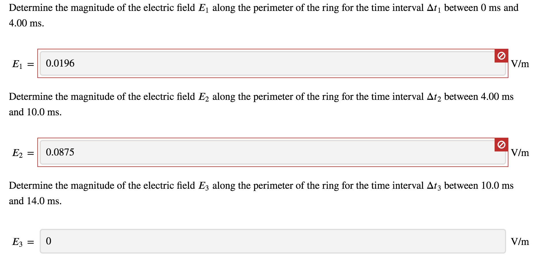 Solved The electric field in a region of space increases | Chegg.com