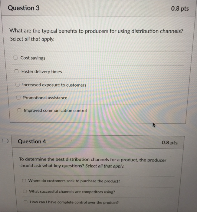Solved Question 3 0.8 pts What are the typical benefits to | Chegg.com