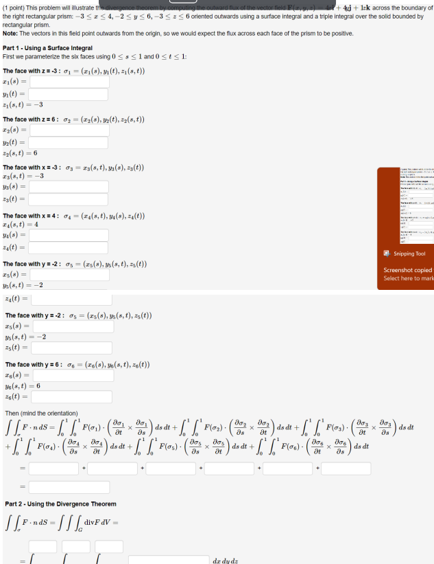 Solved (1 point) This problem will illustrate the+4yj+1zk | Chegg.com