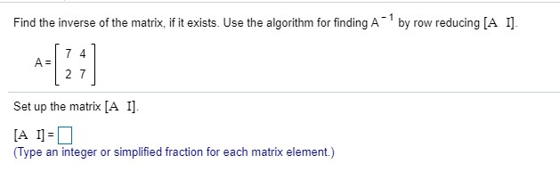 Solved Find the inverse of the matrix, if it exists. Use the | Chegg.com