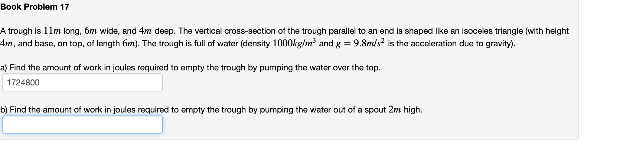 Solved I did the second one but part b i keep getting wrong | Chegg.com