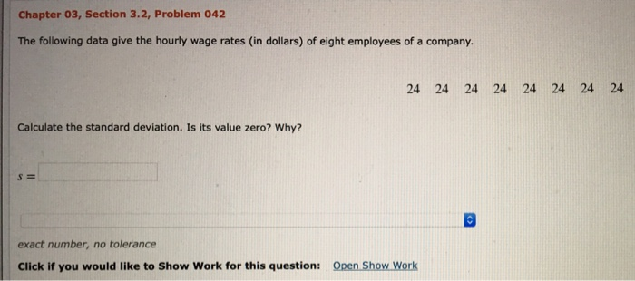 Solved Chapter 03, Section 3.2, Problem 042 The following | Chegg.com