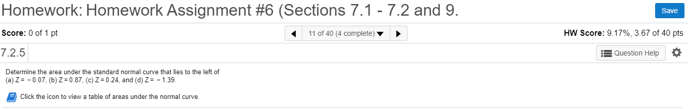 Solved Homework: Homework Assignment #6 (Sections 7.1 - 7.2 | Chegg.com