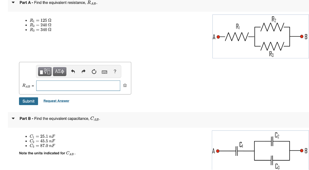 Solved Part A Find The Equivalent Resistance RAB A Chegg