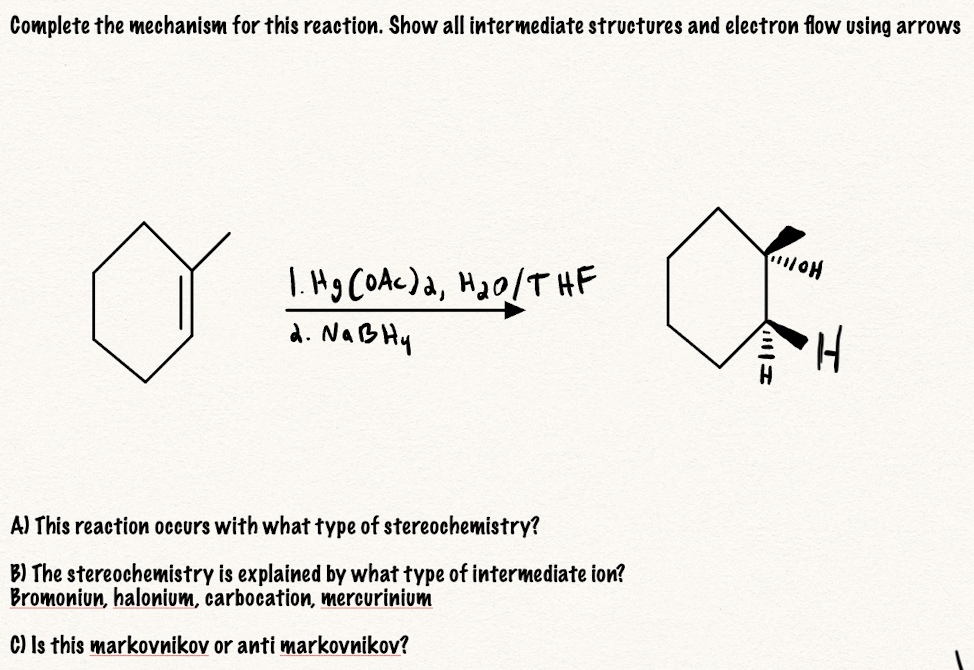 Solved Complete the mechanism for this reaction. Show all | Chegg.com