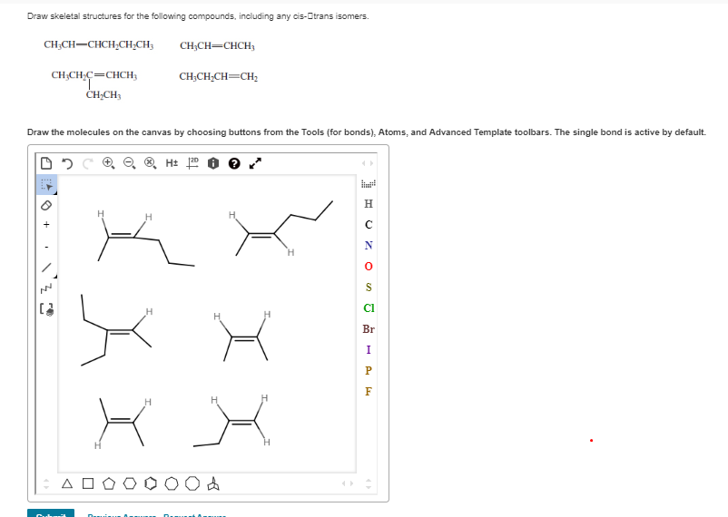 Solved Draw Skeletal Structures For The Following Compounds, | Chegg.com