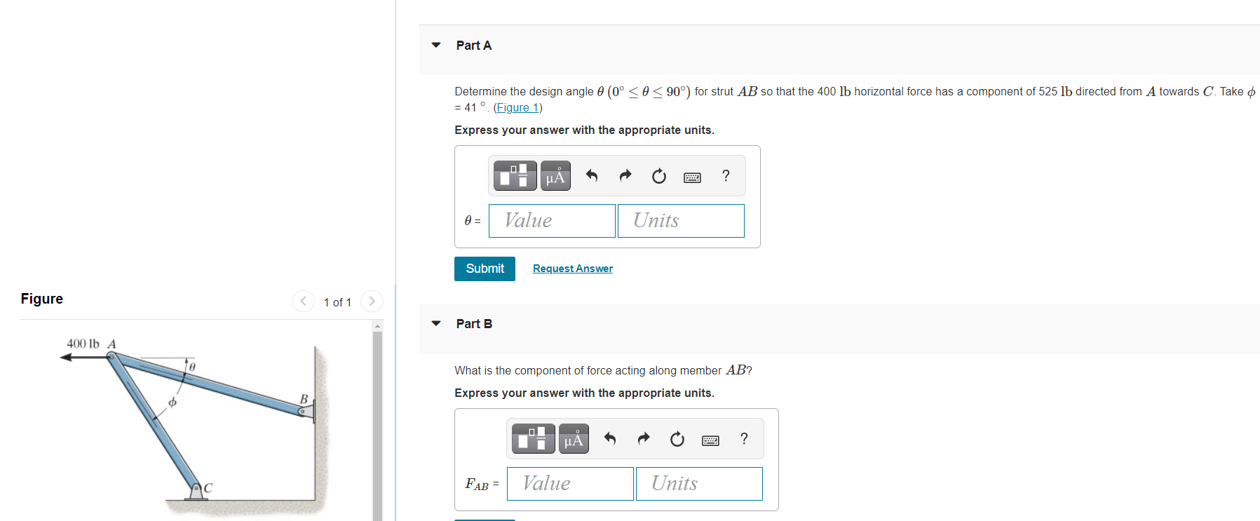 Solved Part A Determine the design angle 0 (0º | Chegg.com