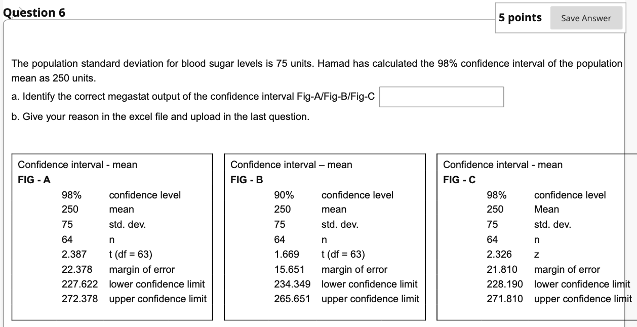 Solved The population standard deviation for blood sugar