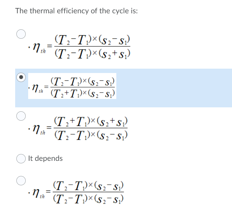 Solved According to the given T-s diagram, T T2 Ti S S1 S2 | Chegg.com