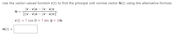 Solved Use the vector-valued function r(t) to find the | Chegg.com