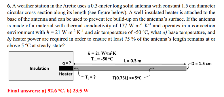 Solved A weather station in the Arctic uses a 0.3-meter long | Chegg.com