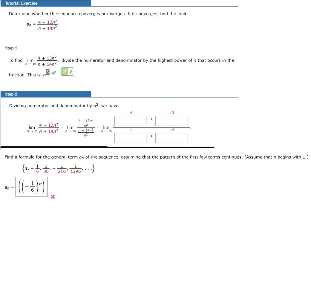 Solved Tutorial Exercise Determine Whether The Sequence | Chegg.com