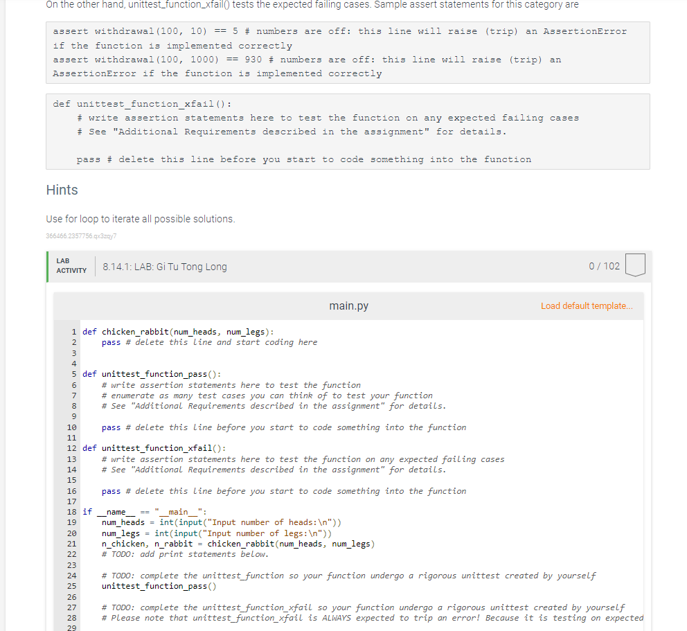 Solved In python please. Please work strictly with the | Chegg.com