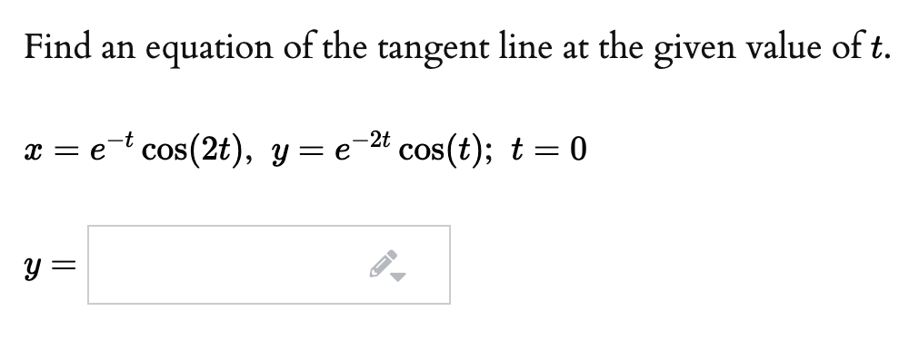 Solved Find an equation of the tangent line at the given | Chegg.com